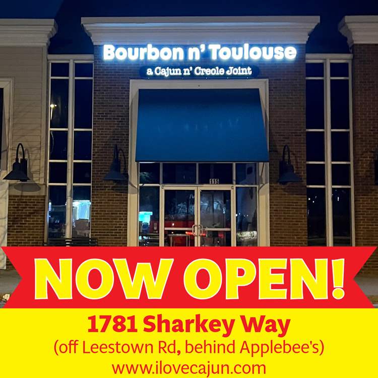 Bourbon n' Toulouse at 1781 Sharkey Way is now open!